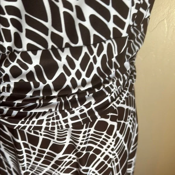 Perceptions Brown and White Sheath Dress Sleeveless - Picture 4 of 5